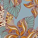 פיזלי כתום/טורקיז