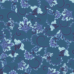 פרחים כחול ג'ינס