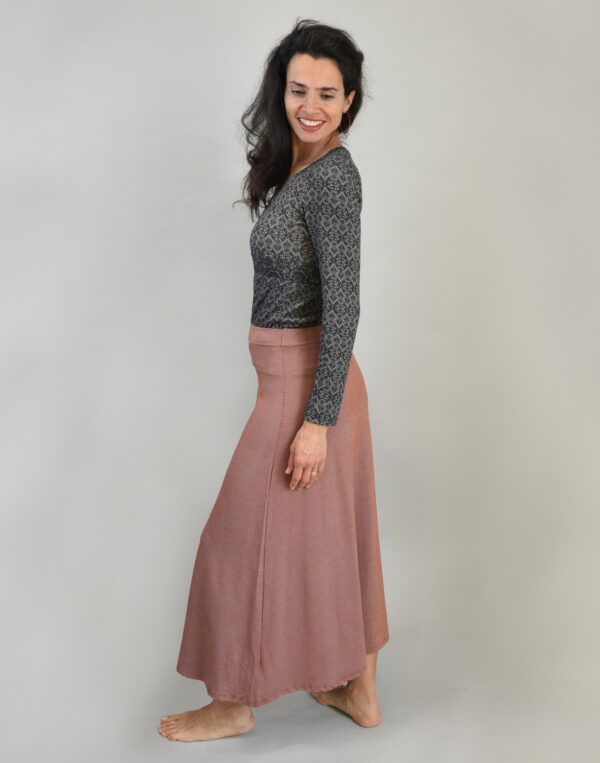 חולצת שילובים הדפס אפור