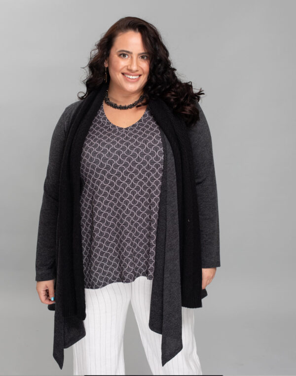 חולצה ארוכה מודפסת