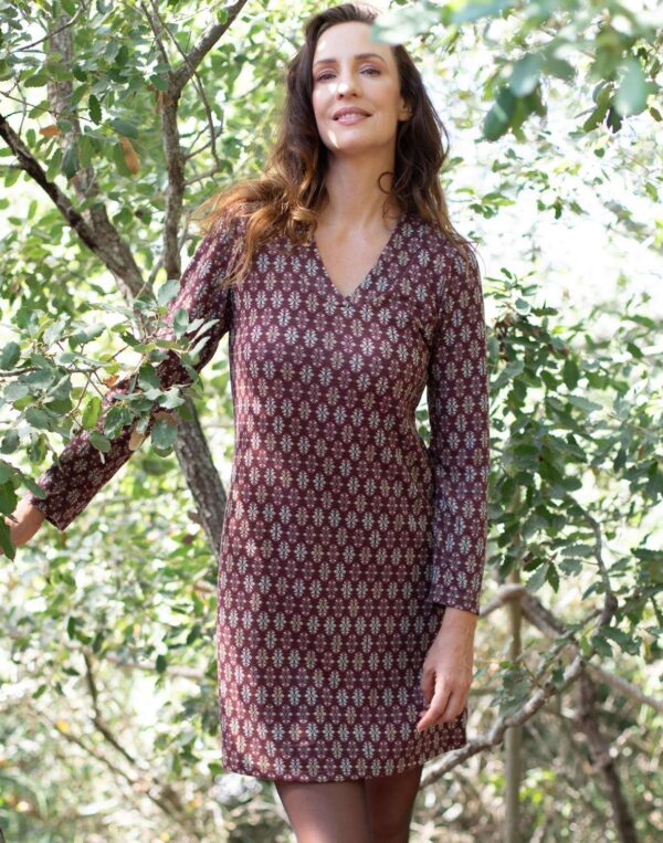 שמלת ברך מודפסת