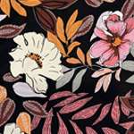 פרחים צבעוניים על שחור