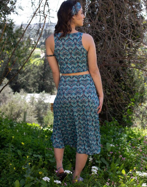 חצאית ברך מודפסת