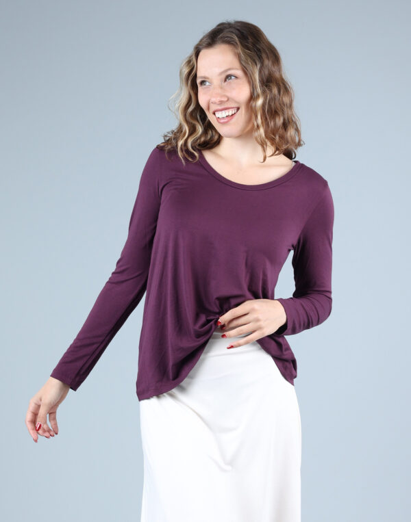 חולצת בייסיק חציל