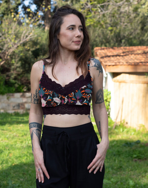 גוזיית תחרה מודפסת