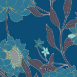 תפזורת פרחים בכחול