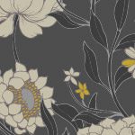 תפזורת פרחים באפור