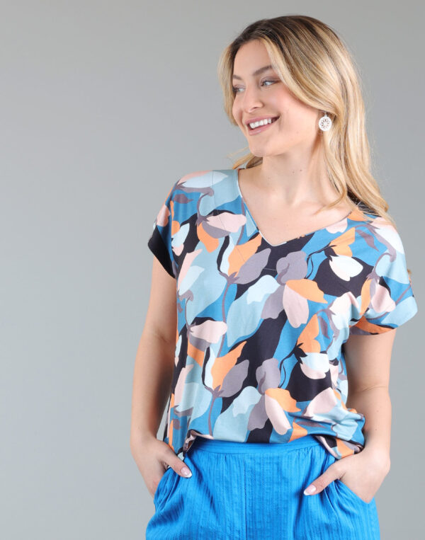 חולצה משוחררת מודפסת