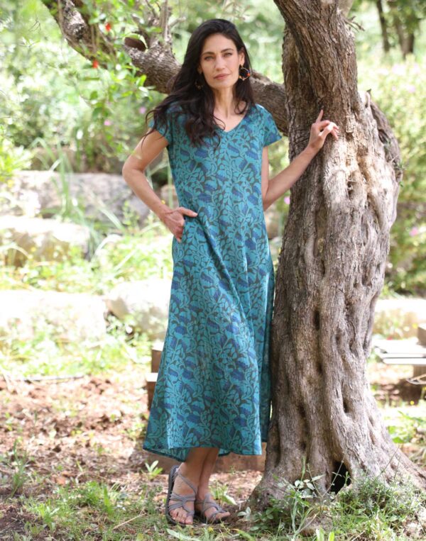 שמלת מקסי כותנה