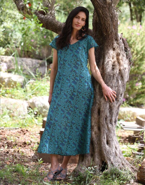 שמלת מקסי כותנה