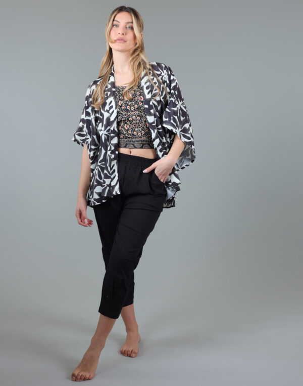 מכנסי כותנה רחבים מכנסי כותנה רחבים