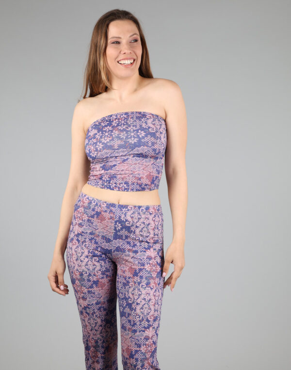 סטרפלס מודפס ארוך סטרפלס מודפס ארוך