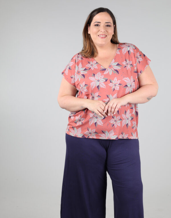 חולצה משוחררת מודפסת