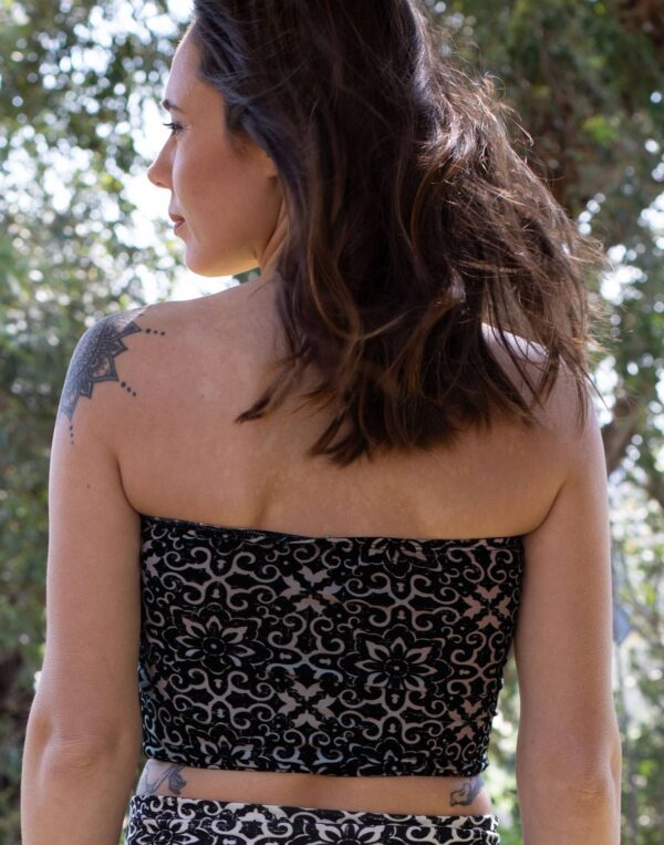 סטרפלס מודפס ארוך