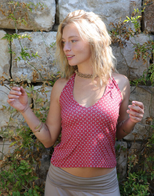 טופ קשירה מודפס