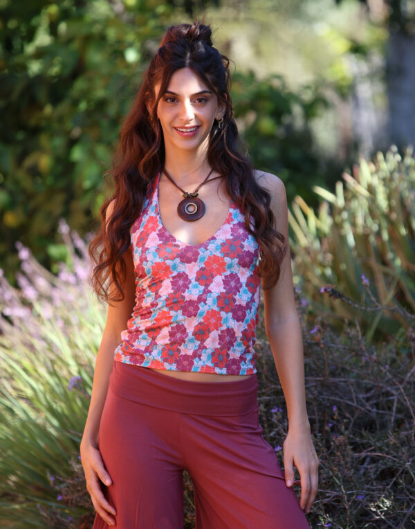 טופ קשירה מודפס